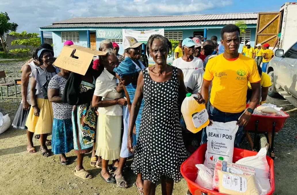 In December 2024, ADRA Haiti organised a distribution during which beneficiaries received their food kits.